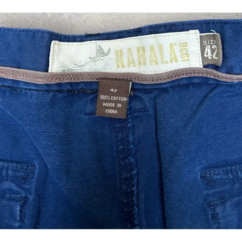 Kahala Shorts Size 42 Mens Medium Blue Cargo‎